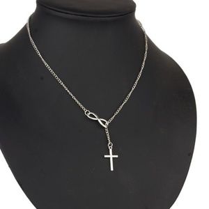 Infinity Cross Pendant Necklace